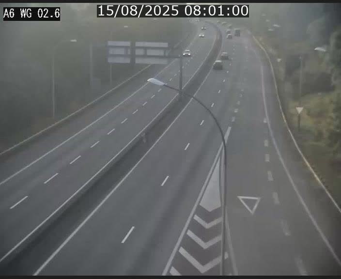 Traffic live webcam Luxembourg Croix de Cessange - A6 - BK 2.6 - direction France/Allemagne