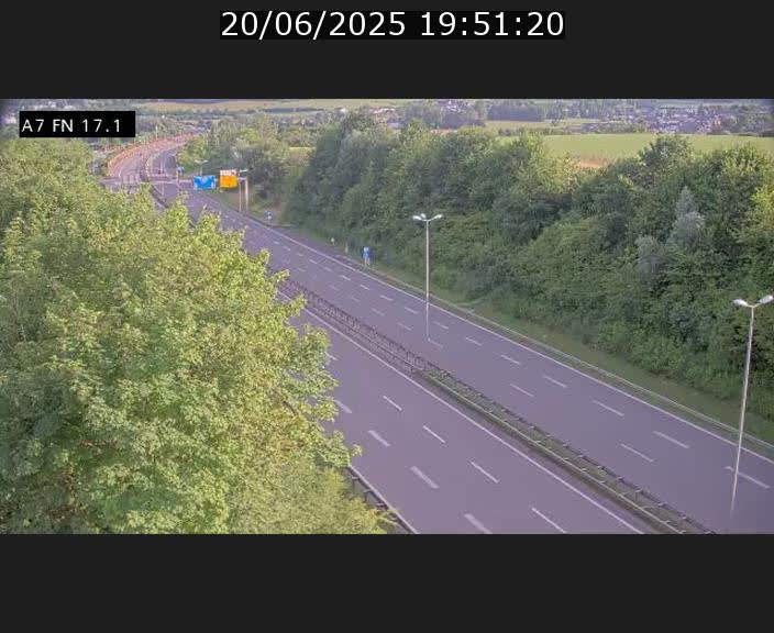Caméra trafic Luxembourg - A7, Merscherbierg direction Mersch