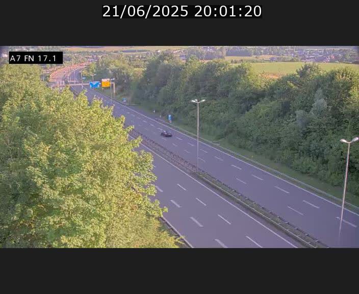 Caméra trafic Luxembourg - A7, Merscherbierg direction Mersch