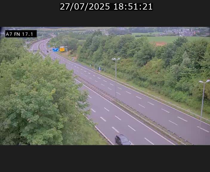 Caméra trafic Luxembourg - A7, Merscherbierg direction Mersch