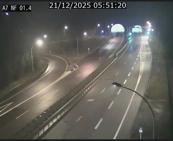 Caméra autoroute Luxembourg A7 - Echangeur Waldhaff - direction Tunnel Stafelter