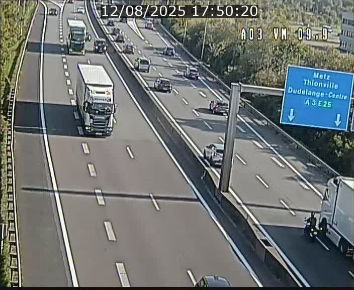 Webcam Autoroute à la Croix de Bettembourg - A3 - BK 9.9 - direction France