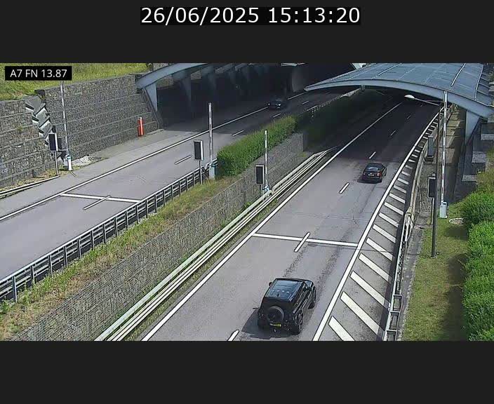 Caméra trafic Luxembourg - A7, Tunnel Gousselerbierg, entrée nord, direction Lorentzweiler