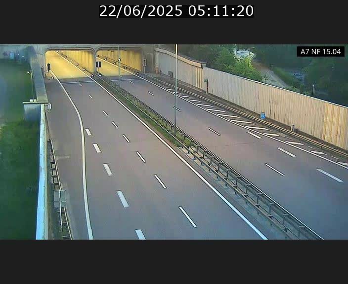 Caméra trafic Luxembourg - A7, Tunnel Mersch, entrée sud, direction Ettelbruck
