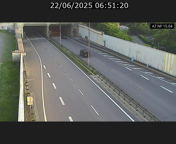 Caméra trafic Luxembourg - A7, Tunnel Mersch, entrée sud, direction Ettelbruck