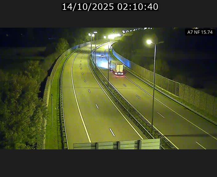 Caméra trafic Luxembourg - A7, Tunnel Mersch, entrée nord, direction Lorentzweiler