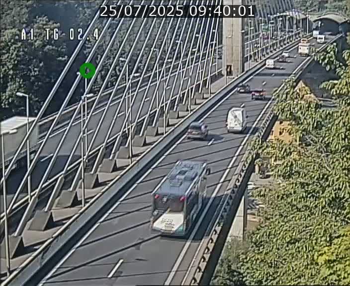 Traffic live webcam Luxembourg Sandweiler - A1 direction Luxembourg-ville - BK 2.4