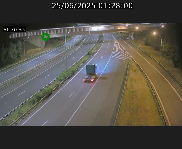 Traffic live webcam Luxembourg Jonction Grünewald - A1 direction Luxembourg-ville - BK 9.5