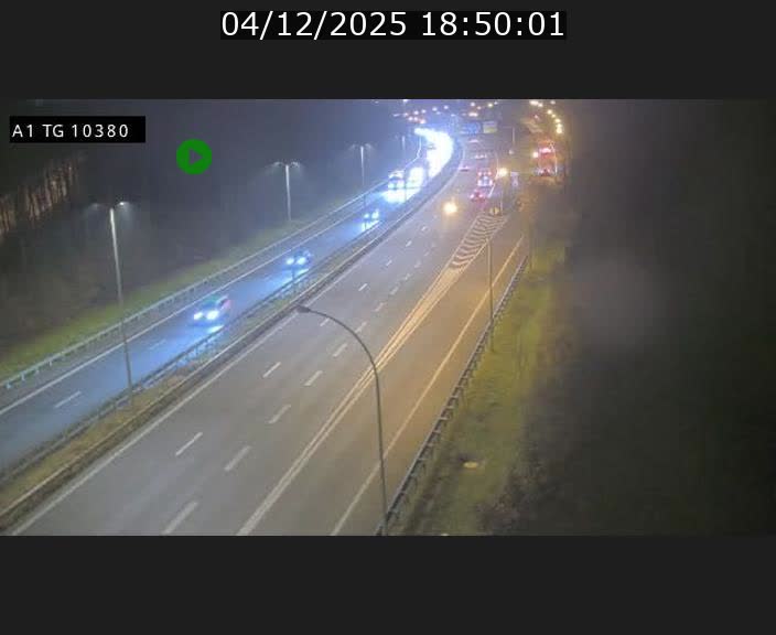 Traffic live webcam Luxembourg Senningerberg - A1 direction Luxembourg Kirchberg - BK 10.3
