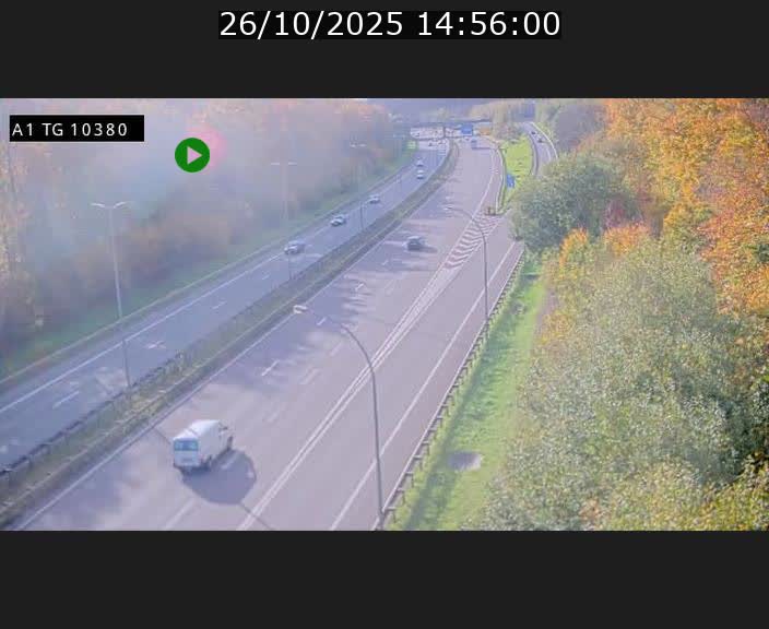 Traffic live webcam Luxembourg Senningerberg - A1 direction Luxembourg Kirchberg - BK 10.3