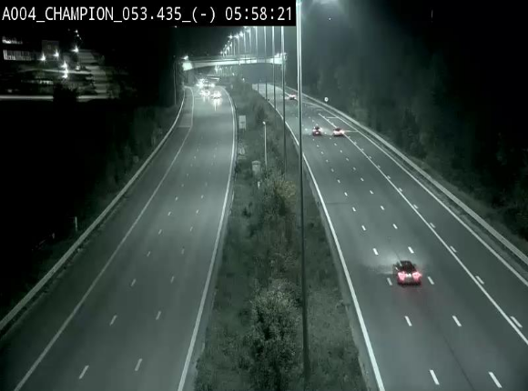 Webcam E411 à Champion, à proximité de Namur. Vue orientée vers Bruxelles