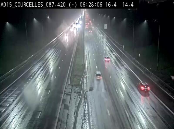 Webcam autoroute Belgique - Viesville - E42 direction Mons - BK 84.35