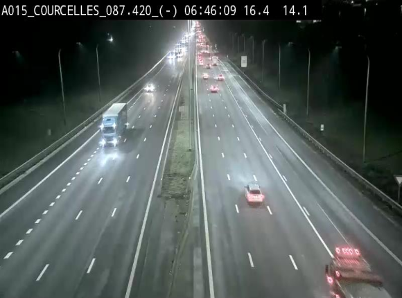 Webcam autoroute Belgique - Viesville - E42 direction Mons - BK 84.35