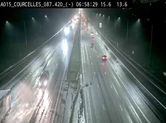 Webcam autoroute Belgique - Viesville - E42 direction Mons - BK 84.35