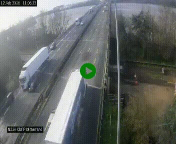 Webcam sur le périphérique de Bordeaux à l'est de la ville. Caméra située sur le Pont Mitterand sur la N230