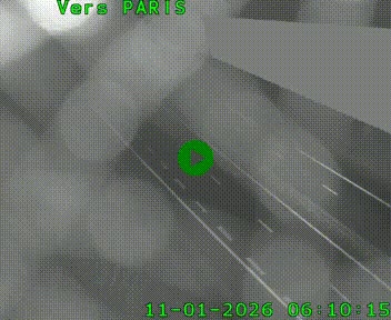 Caméra routière sur l'autoroute A20 à Saint-Pardoux-l'Ortigier, à la jonction avec l'A89. Vue orientée vers Paris