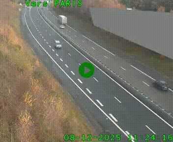 Caméra routière sur l'autoroute A20 à Saint-Pardoux-l'Ortigier, à la jonction avec l'A89. Vue orientée vers Paris