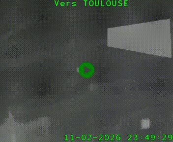 Caméra routière sur l'autoroute A20 à Noailles, en périphérie de Brive-la-Gaillarde. Vue orientée vers Toulouse