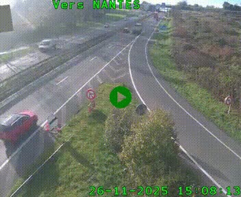 Webcam N147 au nord de Poitiers et à la jonction avec la A10