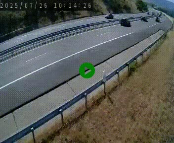 Caméra autoroutière France - A75, Engayresque, entre Millau et Séverac-le-Chateau, en direction de Montpellier