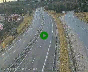Caméra autoroute A75 à hauteur du col du rocher blanc en direction de Montpellier