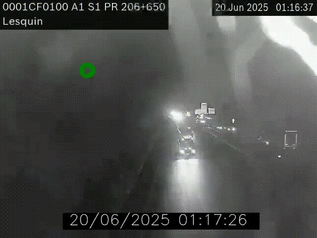 Webcam autoroute A1 à hauteur de Lesquin. Vue orientée vers Lille