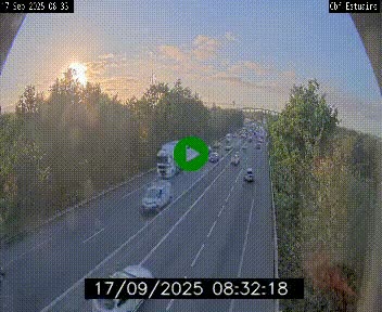 Webcam sur le périphérique de Nantes (N844) après la Porte de Bouguenais, à l'ouest de la ville