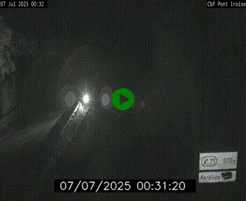 Webcam sur la N165 après le Pont de l'Iroise, à l'entrée de Brest