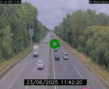 Webcam sur le périphérique de Nantes (N844) entre la Porte de Saint-Luce et la Porte d'Anjou, à l'est de la ville