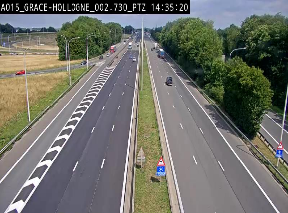 Caméra trafic Belgique - Grâce-Hollogne - E42, jonction avec A604, direction Loncin/Aéroport de Liège -  BK 3.2