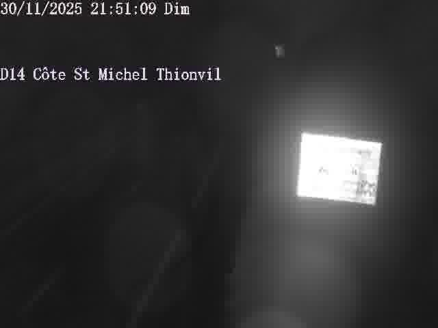Webcam sur la D14, dans la côte Saint-Michel. Vue orientée vers Thionville