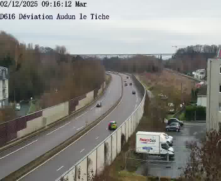 Webcams sur la D616, sur le contournement d'Audun-le-Tiche menant à Belval (Luxembourg)