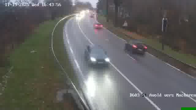 Webcam sur la D603 située à proximité de Saint-Avold. Vue orientée vers Macheren.