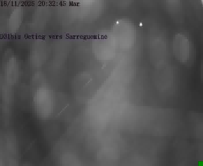Webcam installée le long de D31bis (France) à Oeting, pointée vers Sarreguemines, utile pour suivre précisément les conditions de trafic.