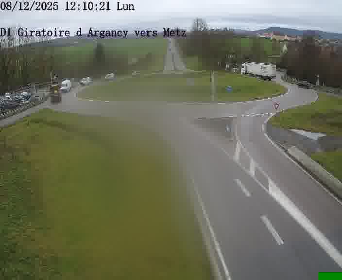 Webcam installée le long de D1 (France) à Argancy, pointée vers Metz, utile pour suivre précisément les conditions de trafic.