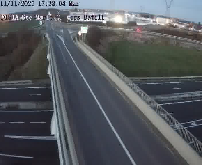 Dispositif d’observation sur D181a (France) à Sainte Marie aux Chênes, en direction de Batilly, offrant une visualisation fiable des conditions de circulation.