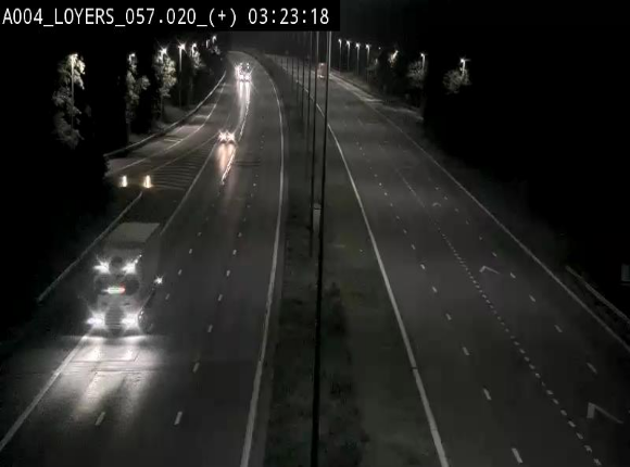 Webcam dans la montée de Loyers sur l'E411, après le viaduc de Beez en venant de Namur et en direction du Luxembourg