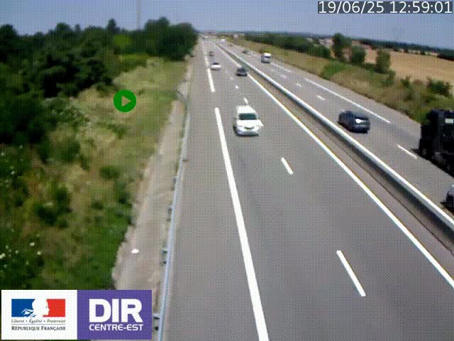 Webcam sur le contournement de Valence, sur la Nationale 7, à la jonction avec la N532, caméra orientée vers Grenoble