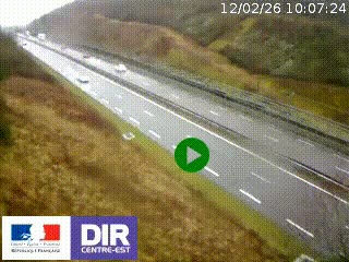 Webcam au niveau du col de Bois Clair à hauteur de Cluny sur la N79. Vue orientée vers Mâcon