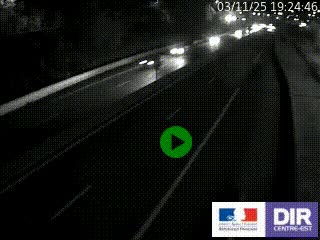 Caméra autoroutière sur l'A47 à hauteur de Givors, a proximité de Lyon. La webcam est orientée vers Lyon