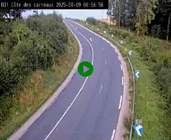 Webcam en haut de la Côte des Carreaux sur la N31 à Avesnes-en-Bray. Vue orientée vers Rouen