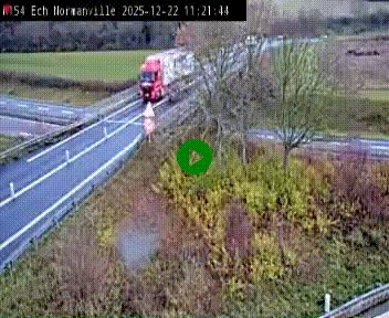 Webcam à hauteur du Leclerc Normanville sur la N154. Vue orientée vers Rouen