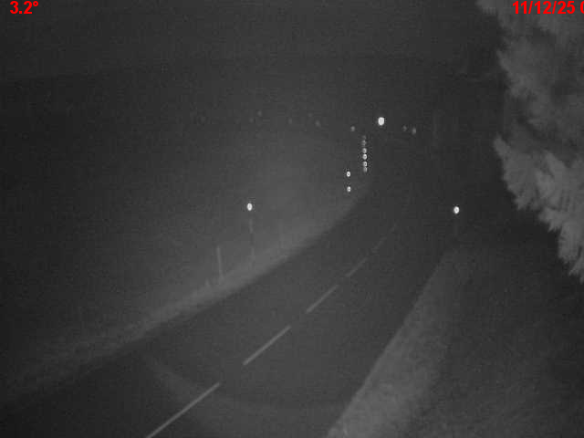 Webcam en haut du col du Ballon d'Alsace sur la D465 à 1075 mètres d'altitude dans les Vosges