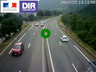 Caméra sur la Nationale 90 (N90) à La Léchère, en direction et à proximité d'Albertville