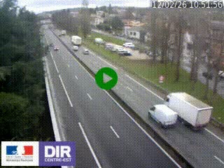 Webcam routière à Le Chambon-Feugerolles sur la RN88 entre Firminy et Saint-Etienne