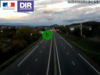 Caméra autoroute à Saint-Etienne (Les Littes) à hauteur du Ikea Saint-Etienne sur l'A72 en direction de Roanne
