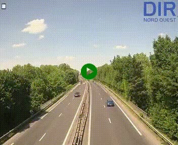 Webcam sur le périphérique de Caen (N814) à l'est de la ville, à Mondeville hauteur de la sortie 2, Presqu'île-Rives de l'Orne, au bout de l'autoroute A13