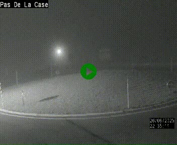 Webcam sur la N22 au niveau du poste frontière entre la France et Andorre à proximité de Pas de la Case à plus de 2000 mètres d'altitude