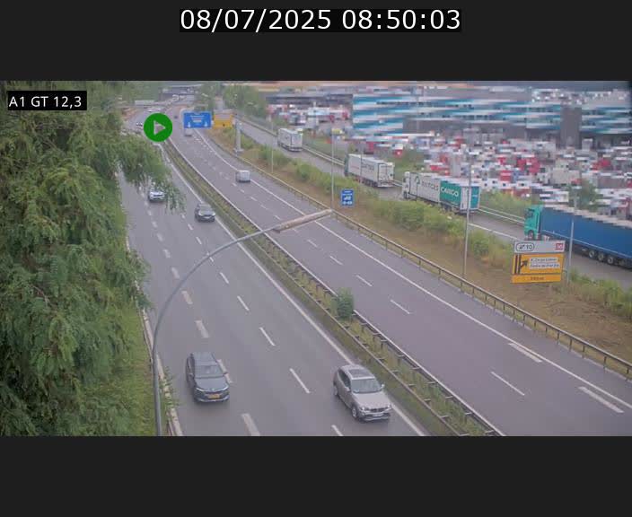 Traffic live webcam Luxembourg Senningerberg - A1 direction Allemagne - BK 12.3