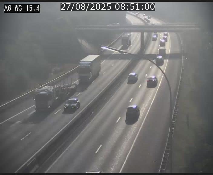 Traffic live webcam Luxembourg Capellen - A6 - BK 15.4 - direction Luxembourg/France/Allemagne